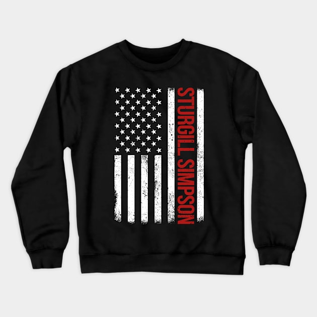 Graphic Sturgill Proud Name US American Flag Birthday Gift Crewneck Sweatshirt by Intercrossed Animal 